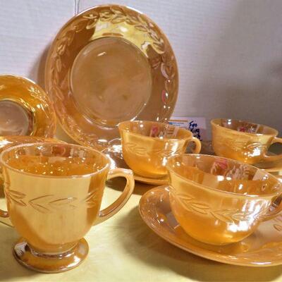 FIre King Cups, Plates & Sugar Bowl set