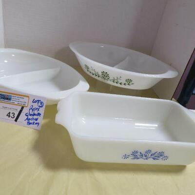 Vintage Pyrex, Anchor Hocking & Glasbake ovenware
