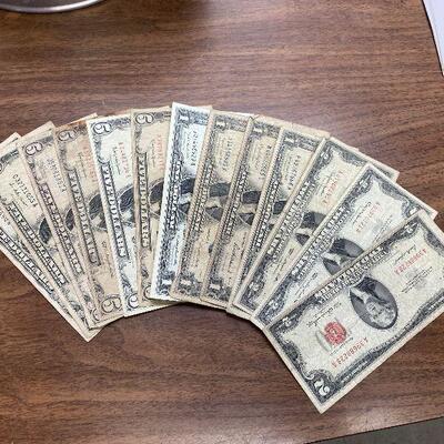 https://www.ebay.com/itm/124916407581	LRM8303 - 4 One's Blue - 3 Two's Red - 3 Fives Blue - 3 Fives Red  US Small Notes	Auction
