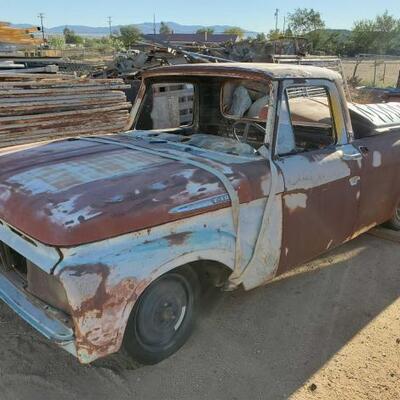 #120 â€¢ Ford F100 Long Bed Unibody Pick Up. VIN: F10CR557255 Contents In And Around Not Included