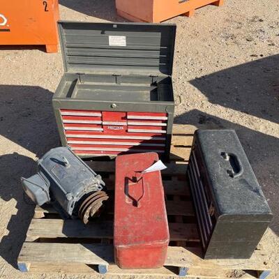 3 Tool Boxâ€™s & An Electric Motor