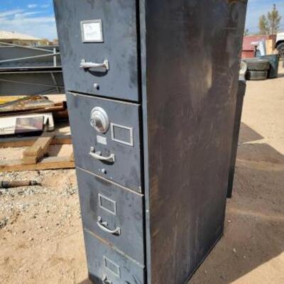 #3020 â€¢ Remington Rand Fire Safe Filing Cabinet has combo.