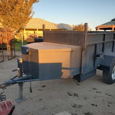 #100 â€¢ 8' Utility Trailer: VIN: Plate No: 1BU1614 Ball Size 2" Overall Length Is 13.5' Front Box Measures Approx:...