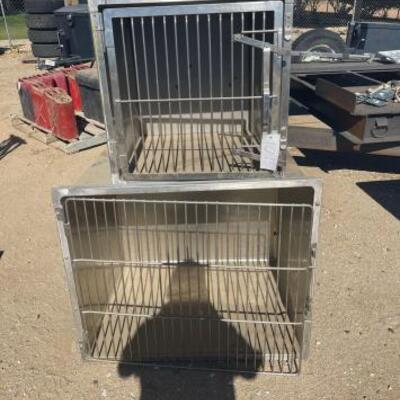 #1095 â€¢ 2 Cages
: They Measure 28.5â€x 24â€x 24â€ & 28.5â€x 36â€x 30.5â€. 