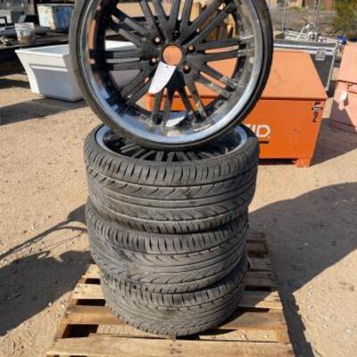 #1180 â€¢ 4 Wheels & Tires:  Wheels & Tires. 245/30ZR22 & 6 Lug 22â€ Wheels