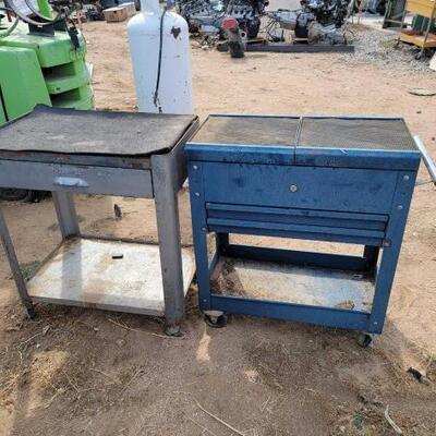 #3010 â€¢ 2 Roll Cart Tool Boxes Pressweld and Companion 