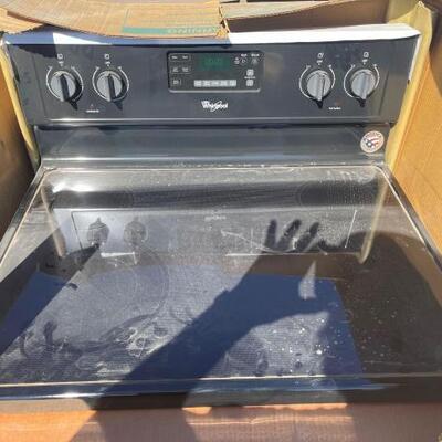 #1120 â€¢ Whirlpool stove: Measures Approx: 29.75â€x 25â€. 