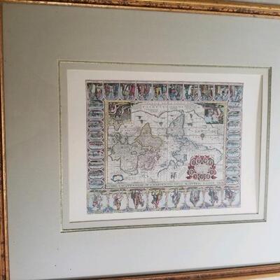 Framed map