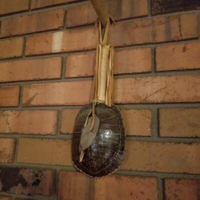 Native Amercan (Hopi) turtle shell dance rattle