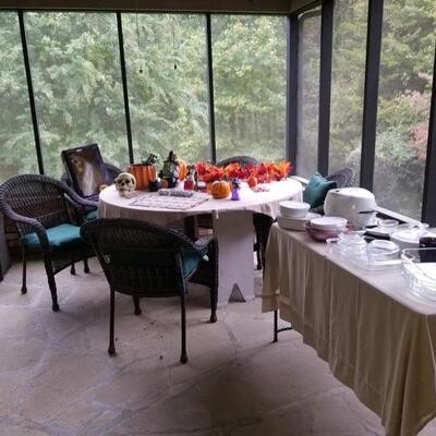 Wicker chairs, Halloween