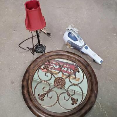 #2902 â€¢ Wall Decor, Lamp and Portable Vacuum