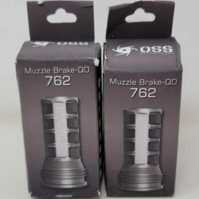#2522 â€¢ 2 OSS Muzzle Brake-QD 762 thread pitch M14x1 LH 
