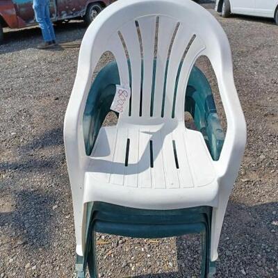#80004 â€¢ Four Plastic Patio Chairs