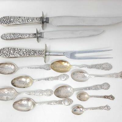 #1502 â€¢ Decorative Vintage Sterling Silver Silverware approx 128g.