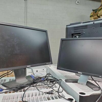 #2854 â€¢ Dell Computer Monitors: Two Dell Computer Monitors Measurements: 17.5"Ã—11.5" and 22"Ã—14.5