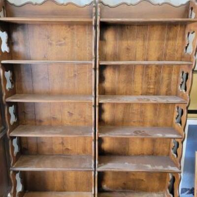 #5006 â€¢ Wooden Book Shelf: Wooden Book Shelf Length:30" Width:13.5" Height:77". 