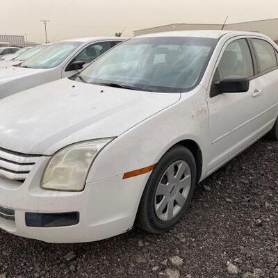 Lot 106: Year: 2008
Make: Ford
Model: Fusion
Vehicle Type: Passenger Car
Mileage: 98474
Plate:
Body Type: 4 Door Sedan
Trim Level: S...