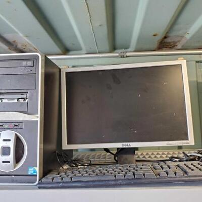 #3004 â€¢ 18â€ Dell Monitor, Computer, and Keyboard