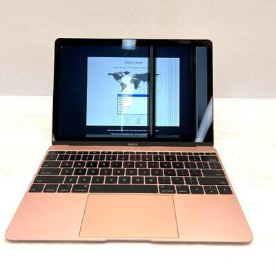 #1506 â€¢ MacBook Rose Gold Retina 12" Laptop: Serial Number: C02S232LH3QY Screen is Damaged . 