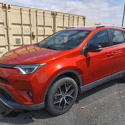 Lot 90: CURRENT SMOG
Year: 2016
Make: Toyota
Model: RAV4
Vehicle Type: Multipurpose Vehicle (MPV)
Mileage: 22,887
Plate:
Body Type: 4...