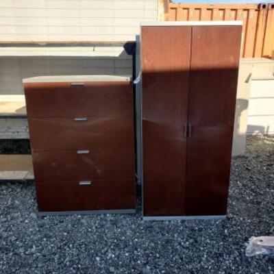 30001 â€¢ Filing Cabinet And Storage Cabinet: Filing Cabinet Measures Approx: 36" x 18" x 50" Storage Cabinet Measures...