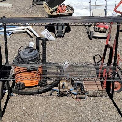 #80110 â€¢ 2 Shelf Metal RackMeasures Approx 48"Ã—18"Ã—37".