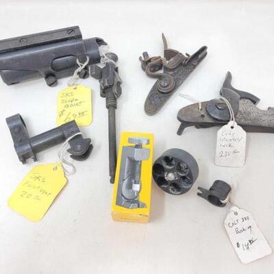 #2538 â€¢ Gun Parts: Includes Colt 389 Bushing, Springfield Lock, SKS Scope Mount, SKS Front Sight and More!.