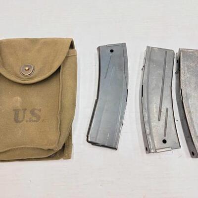 #2507 â€¢ (3) 30 Carbine 30 Round Magazines with Magazine Soft Case. 