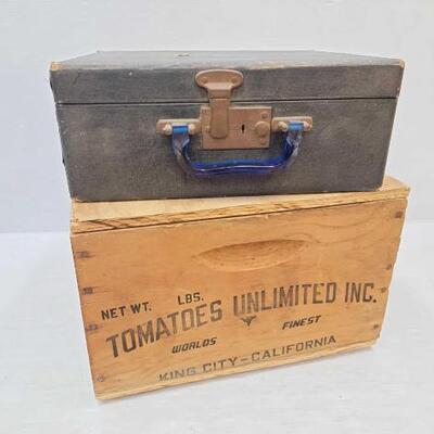 #2793 â€¢ Brief Case and Tomatoes Unlimited Inc. Crate
