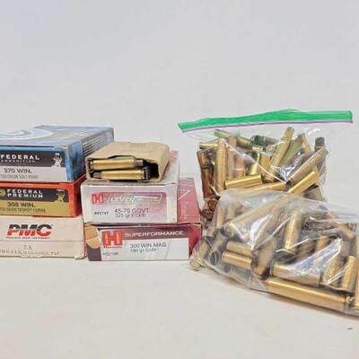 #2546 â€¢ Approx 220 of Ammo Shells: Includes 270 WIN, 30 WIN, 7mm REM MAG, 300 WIN, 45-70 GOVT and More!.