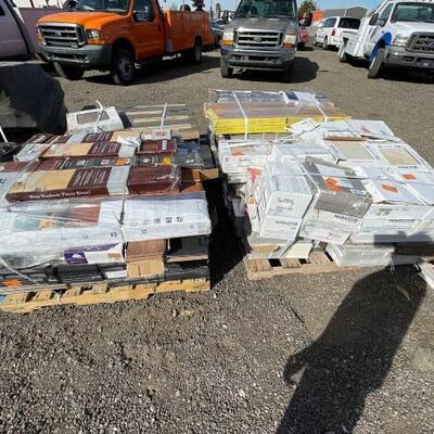 89006 â€¢ pallet of Laminate Flooring and Pallets of Tile