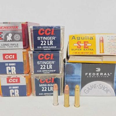 #2158 â€¢ Assortment of Approx 550 .22 Cal