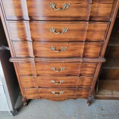 #5002 â€¢ Wooden Dresser. Wooden Dresser Length: 38" Width:17" Height:56". 