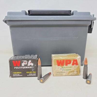 #2136 â€¢ Approx 400 Rounds of 7.62Ã—39mm Ammo Case Included