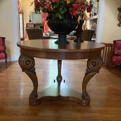beautiful foyer table (flower arrangement not for sale)