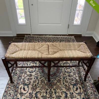 Pretty Bench with Rush Seat