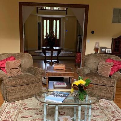 Pair of pretty upholstered Chairs