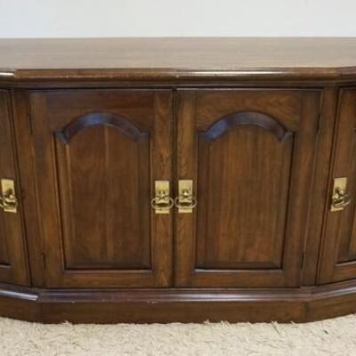 1202	4 DOOR CREDENZA W/ TWO INTERIOR SHELVES, 60 INW, 28 IN H 

