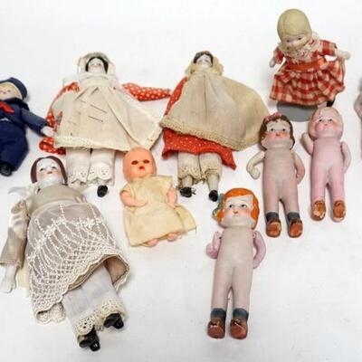 1293	10 MINIATURE DOLLS, TALLEST IS 7 1/2 IN
