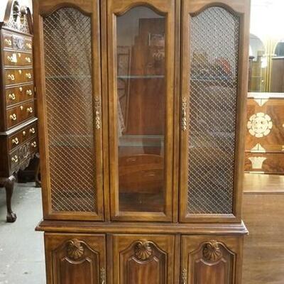 1208	3 PIECES OF FURNITURE; DROP LEAF TABLE 15 1/2 IN X 36 IN CLOSED, 28 IN H, & TWO LADDER BACK CHAIRS ONE HAS RUSH SEAT, ONE HAS...