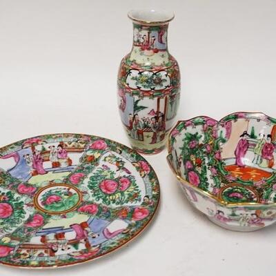1287	3 PIECE CONTEMPORARY ROSE MEDALLION, PLATES 10 1/4 IN
