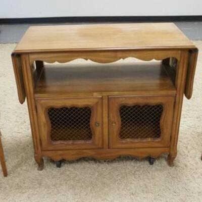 1211	BAKER DEMILUNE 2 DOOR CREDENZA 37 IN W, 15 1/2 IN DEEP, 33 1/2 IN H 

