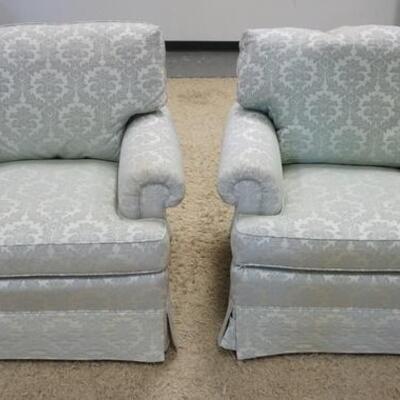 1214	HUMP BACK LOVE SEAT W/ FLORAL UPHOLSTERY, 60 IN W, 33 1/2 IN H 
