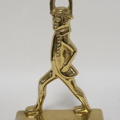 1244	FIGURAL BRASS DOORSTOP, VIRGINA METALCRAFTERS. 11 1/2 IN H 
