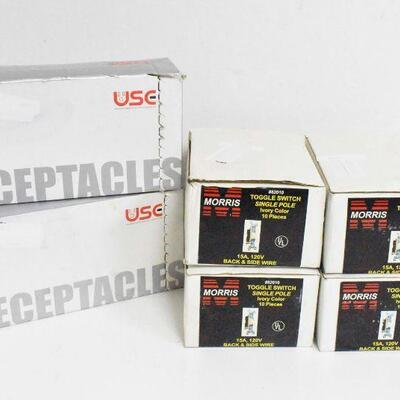 Morris Toggle Switch USC Duplex Receptacle