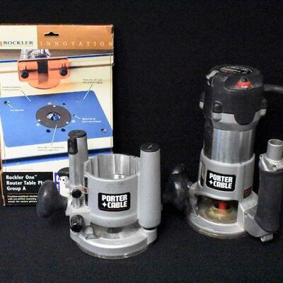 Porter Cable Router, Base and Rockler Plate