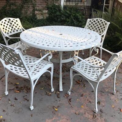 48" table and 4 chairs $249