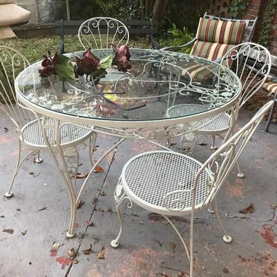 48" table and 4 chairs $249