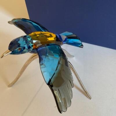 Swarovski bird of paradise in original box with glove and sleeve