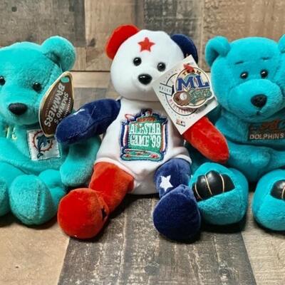 (3)Collectible Team ML Bears: '99 All Star Game, 99 Salvinoâ€™s Bammers Marino, and Limited Treasures Dan Marino